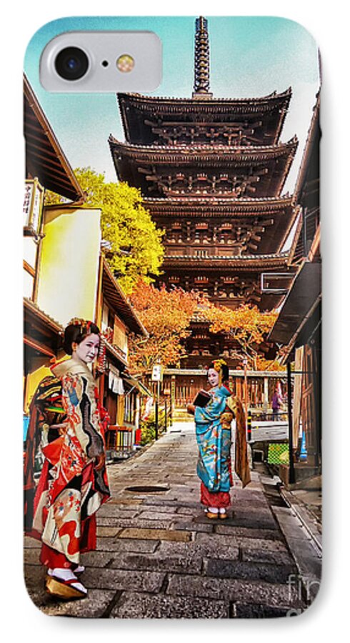 Geisha iPhone 7 Case featuring the photograph Geisha Temple by John Swartz