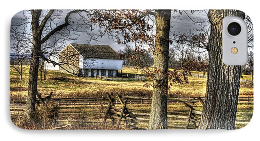 Gettysburg iPhone 7 Case featuring the photograph Gettysburg at Rest - Winter Edward Mc Pherson Farm by Michael Mazaika