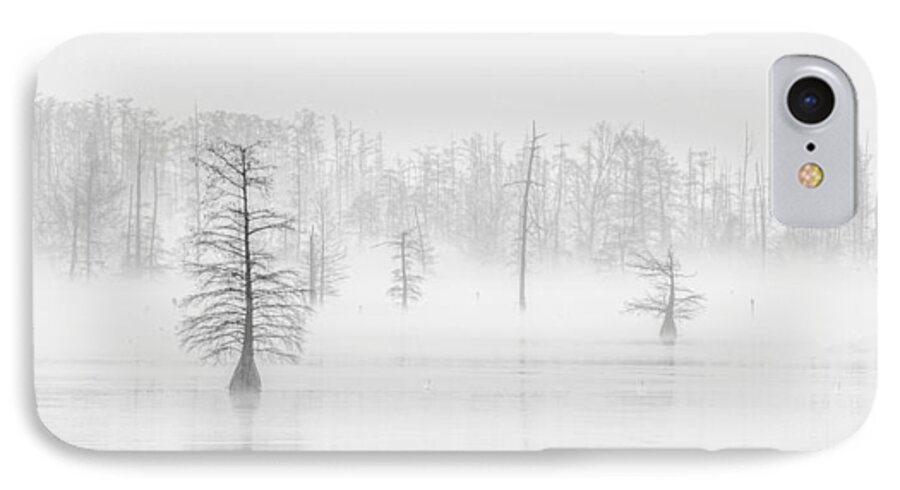Trees In Fog iPhone 7 Case featuring the photograph Ghost Trees II by David Waldrop