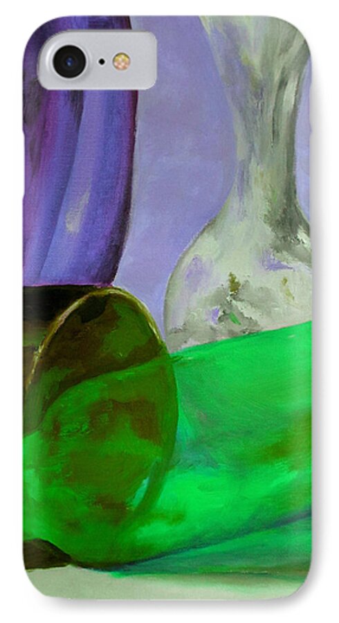 Still Life iPhone 7 Case featuring the painting Glass Art by Lisa Boyd