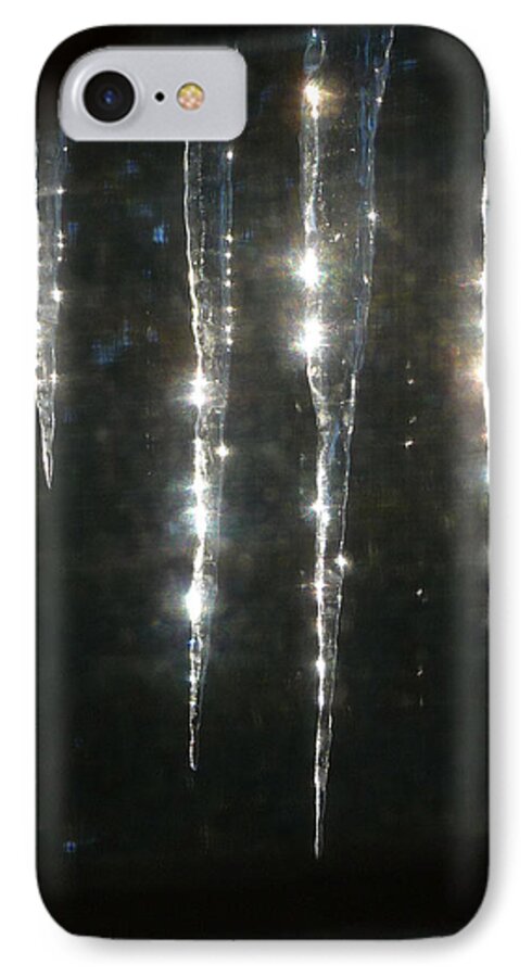 Icicles iPhone 7 Case featuring the photograph Glistening Icicles by Margie Avellino
