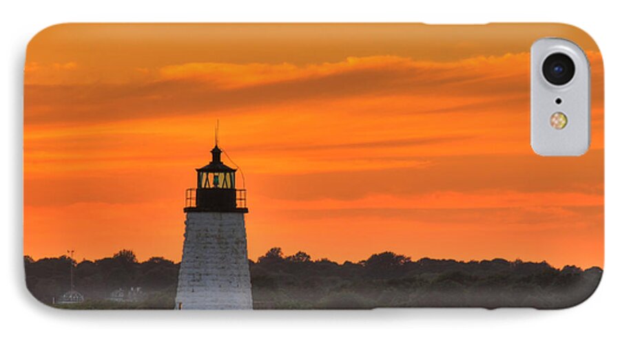 Newport iPhone 7 Case featuring the photograph Goat Island Light by Andrew Pacheco