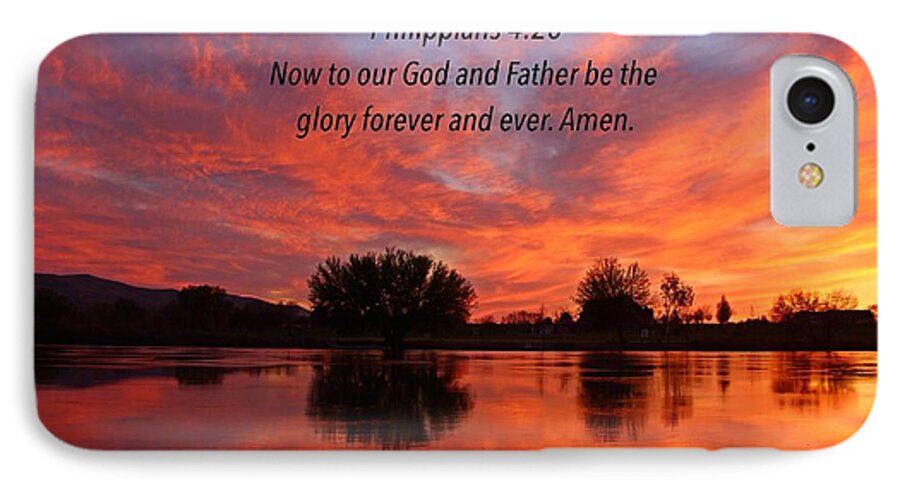Sunset iPhone 7 Case featuring the photograph God's Glory by Lynn Hopwood