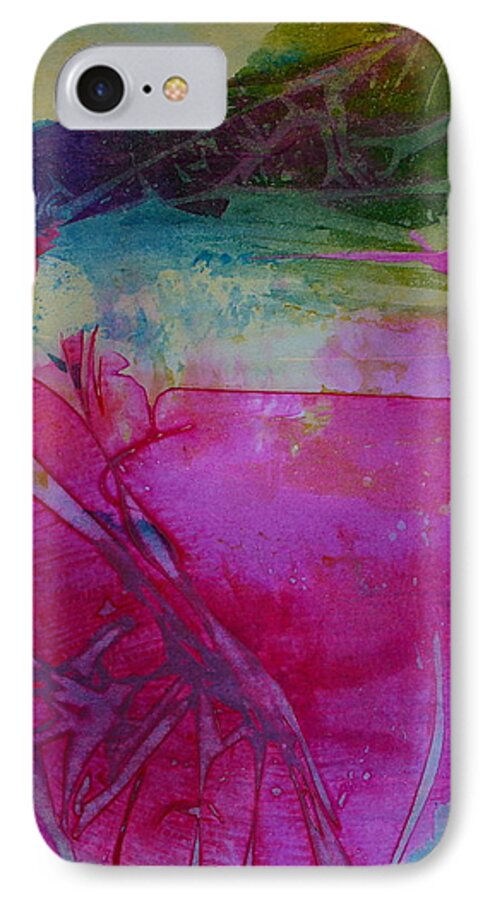 Tropical iPhone 7 Case featuring the painting Going Tropical by Mary Sullivan