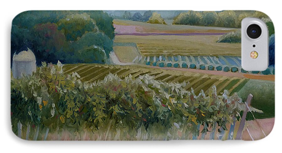 Blue Ridge iPhone 7 Case featuring the painting Grace Vineyards No. 1 by Catherine Twomey