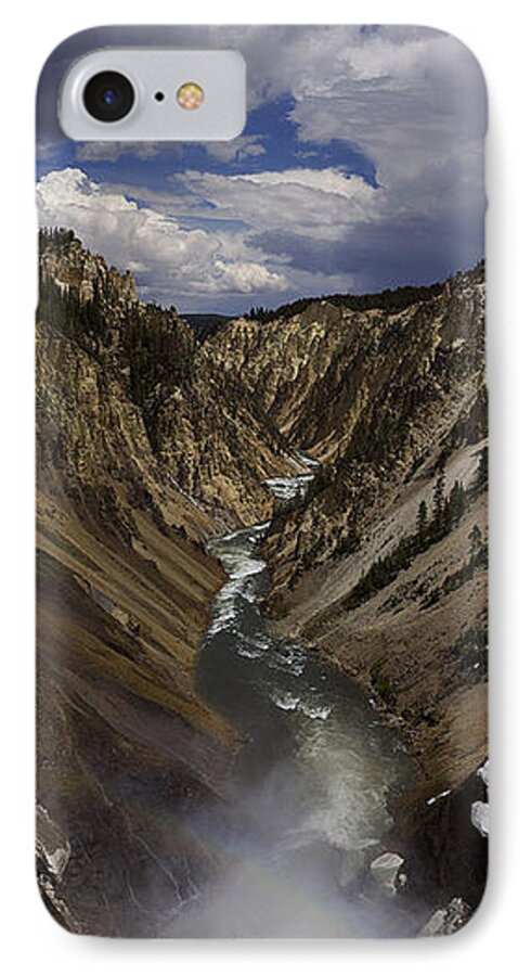 Grand Canyon Of The Yellowstone iPhone 7 Case featuring the photograph Grand Canyon Of The Yellowstone - 25x63 by J L Woody Wooden