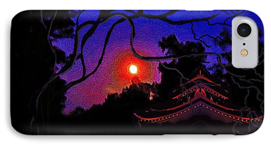 Moon iPhone 7 Case featuring the painting Grandmother Embracing Faith by Yolanda Raker