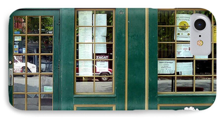 Green Shop Door iPhone 7 Case featuring the photograph Green Shop Door by Sally Simon