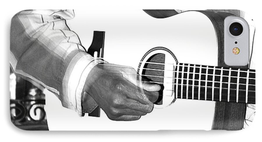 Buskar iPhone 7 Case featuring the photograph Guitar Player by Aidan Moran