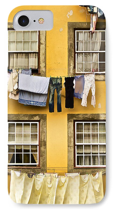 Art iPhone 7 Case featuring the photograph Hanging Clothes of Old World Europe by David Letts