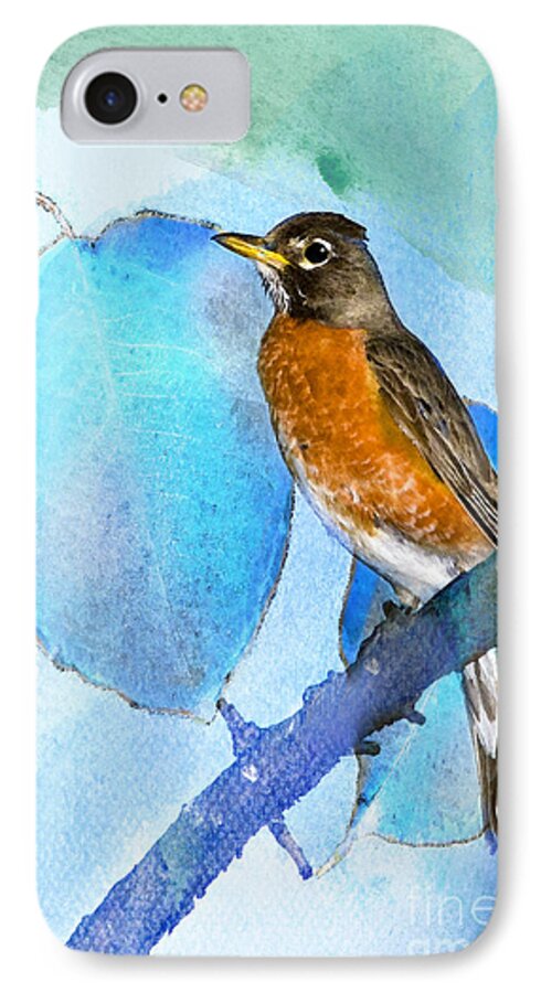 American Robin iPhone 7 Case featuring the photograph Harbinger by Betty LaRue