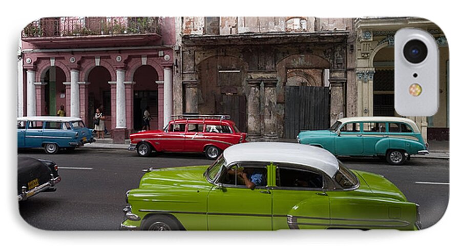 Havanna iPhone 7 Case featuring the photograph Havanna Traffic by Juergen Klust