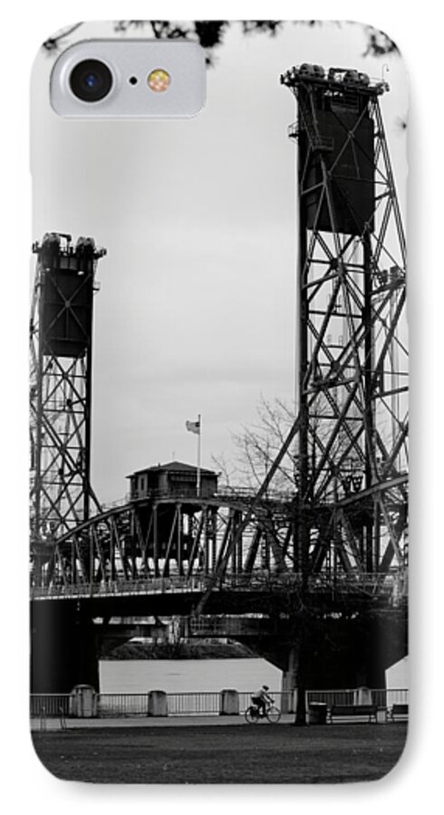 American iPhone 7 Case featuring the photograph Hawthorne Bridge 1 by Niels Nielsen