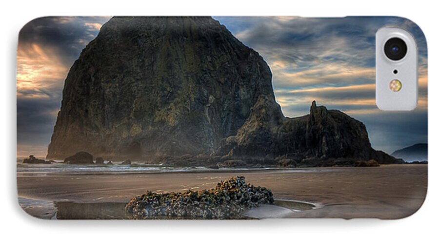 Haystack Rock iPhone 7 Case featuring the photograph Haystack Rock by Joseph Bowman