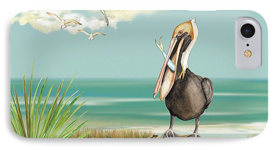 Pelican iPhone 7 Case featuring the painting Henrietta by Anne Beverley-Stamps