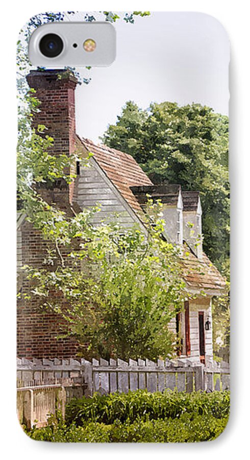 Cottage iPhone 7 Case featuring the painting Hill Cottage by Shari Nees