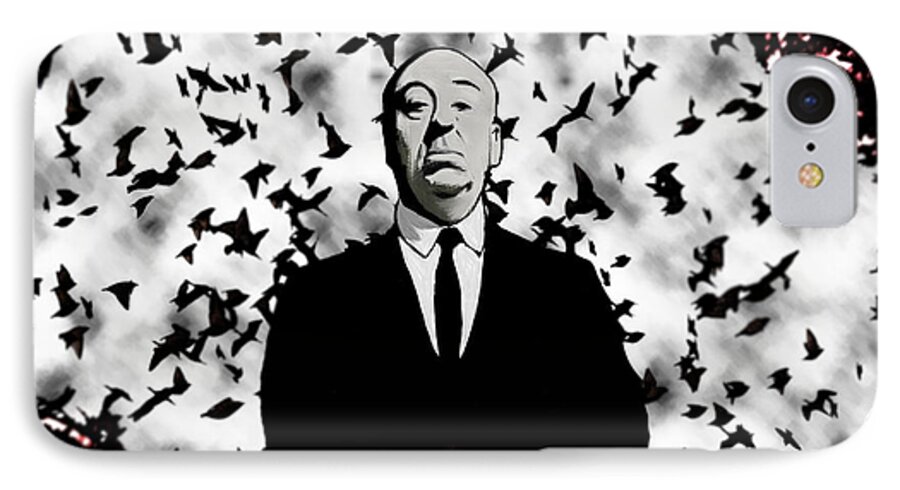 Hitchcock iPhone 7 Case featuring the painting Hitchcock by Jeff DOttavio