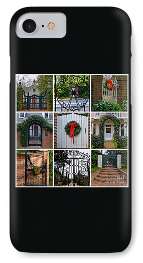 Gate iPhone 7 Case featuring the photograph Holiday Gates of Aiken's Winter Colony by Jean Wright