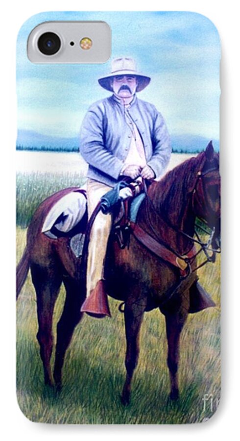 Horse iPhone 7 Case featuring the painting Horse and Rider by Stacy C Bottoms