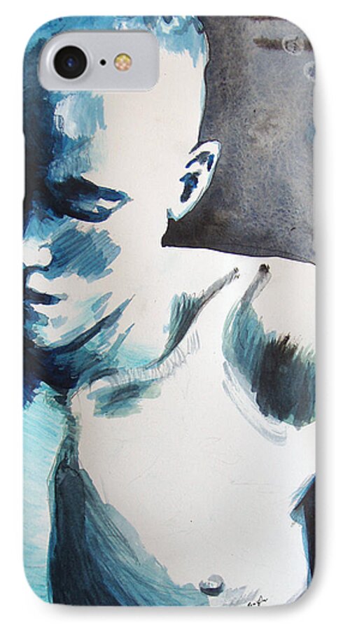 Figure Painting iPhone 7 Case featuring the painting Hot Child In the City by Rene Capone