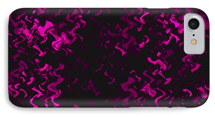 Pink iPhone 7 Case featuring the photograph Hot Pink Ripples by Anita Lewis