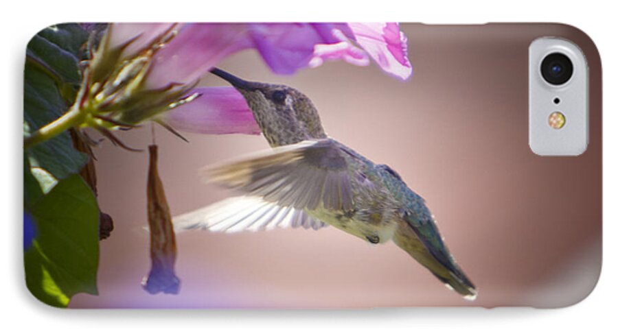 Hummingbird iPhone 7 Case featuring the photograph Hummingbird 1 by Her Arts Desire