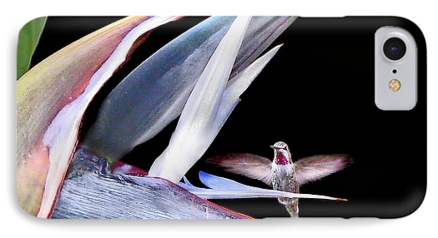 Hummingbird iPhone 7 Case featuring the photograph Hummingbird Paradise by Jennie Breeze