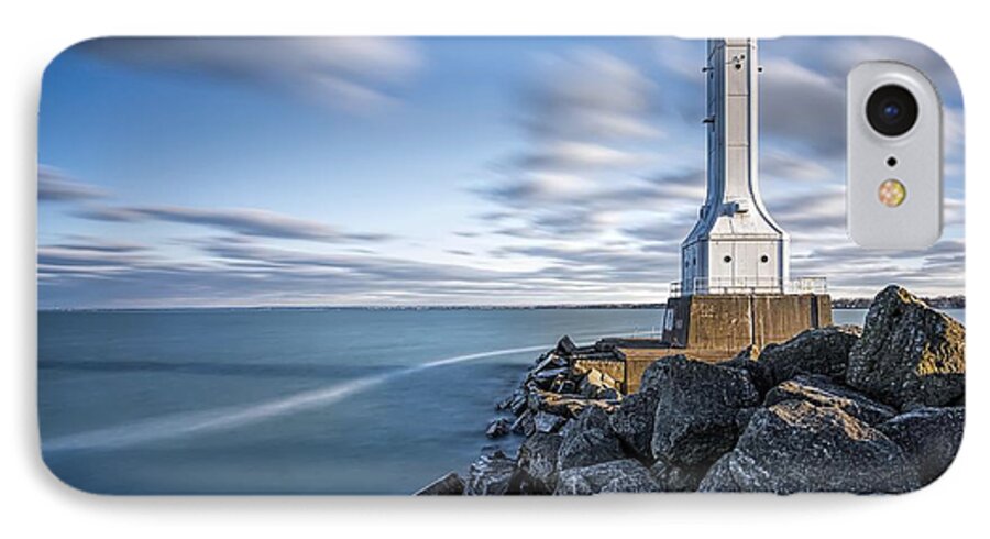 Lighthouse iPhone 7 Case featuring the photograph Huron Harbor Lighthouse #3 by James Dean