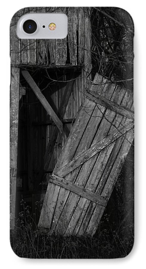Old Barn iPhone 7 Case featuring the photograph I Watched You Disappear - BW by Rebecca Sherman