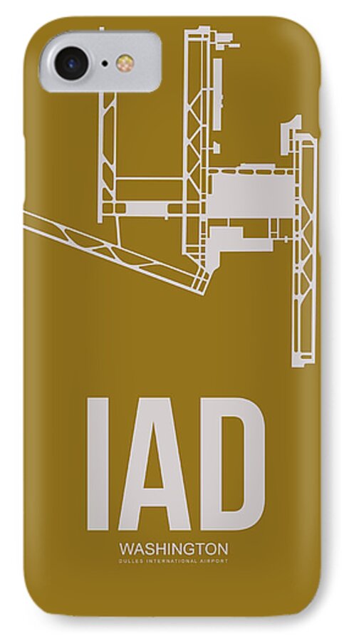 Washington D.c. iPhone 7 Case featuring the digital art IAD Washington Airport Poster 3 by Naxart Studio