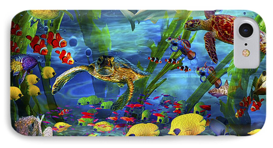  iPhone 7 Case featuring the digital art I'd Like To Be Under The Sea...... by Michael Pittas