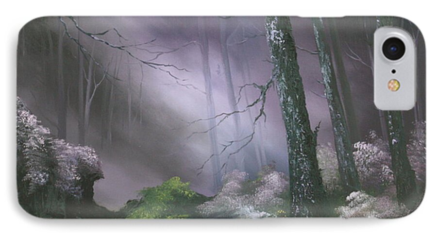 Forests iPhone 7 Case featuring the painting If You Go Down In The Woods Today ? by Jean Walker