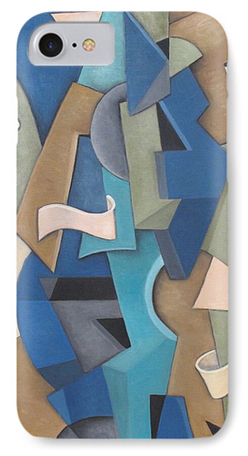 Abstract iPhone 7 Case featuring the painting In and Out by Trish Toro