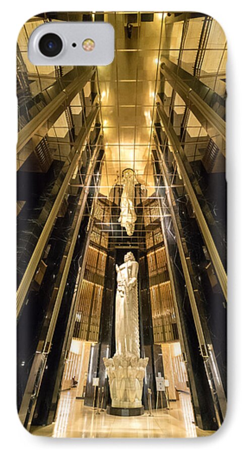 Statue iPhone 7 Case featuring the photograph God of Peace by Mike Evangelist