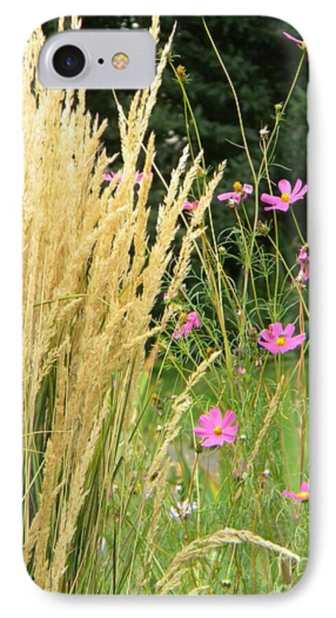 Indian Grass iPhone 7 Case featuring the photograph Indian Grass and Wild Flowers by Michelle Frizzell-Thompson