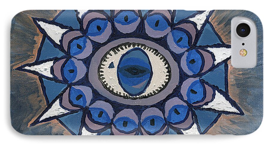 Third Eye iPhone 7 Case featuring the painting Inner Sight by Julia Stubbe