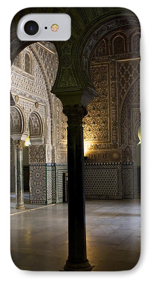 Seville iPhone 7 Case featuring the photograph Inside the Alcazar of Seville by Lorraine Devon Wilke