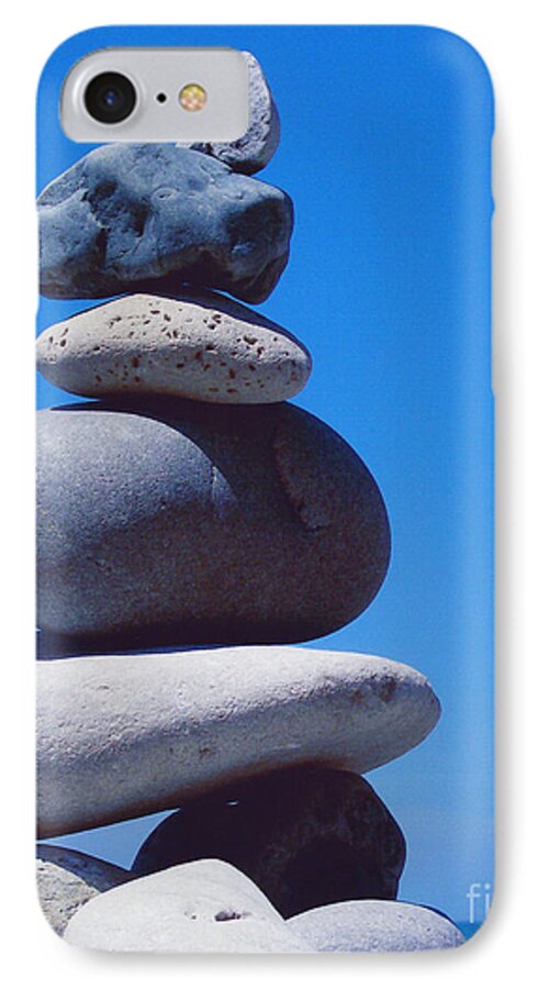 First Star iPhone 7 Case featuring the photograph Inukshuk 1 by jammer by First Star Art