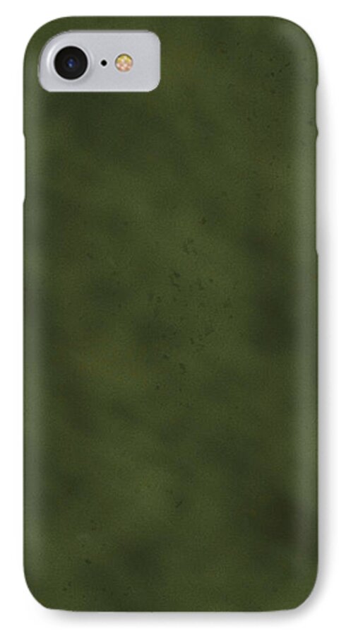 Iphone iPhone 7 Case featuring the digital art iPhone Green Olive Drab by D Wallace