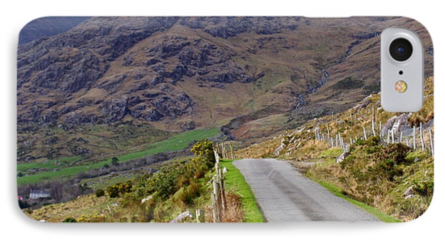Irish Country Road iPhone 7 Case featuring the photograph Irish Road by Suzanne Oesterling