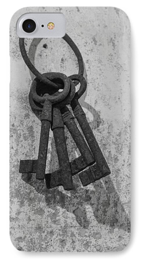 Old City Jail iPhone 7 Case featuring the photograph Jail House Keys by Patricia Schaefer