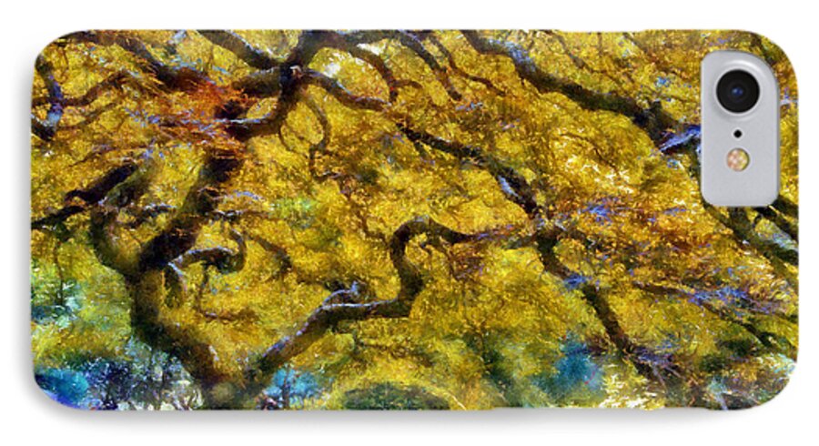 Washington Park iPhone 7 Case featuring the digital art Japanese Maple in Washington Park by Kaylee Mason
