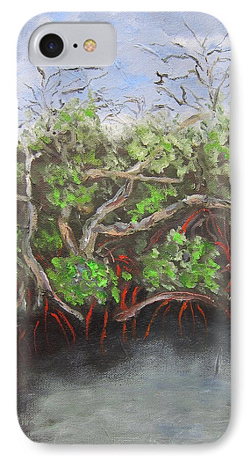 Plein Air iPhone 7 Case featuring the painting JD MacArthur Mangroves by Kathryn Barry