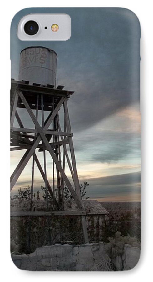 Watertower iPhone 7 Case featuring the photograph Jesus Saves Watertower - Route 66 by Glenn McCarthy Art and Photography
