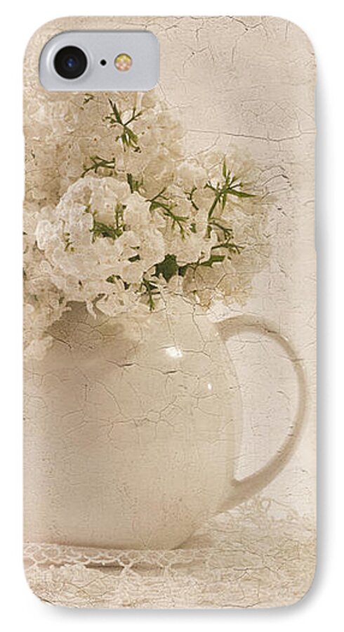 Lilac iPhone 7 Case featuring the photograph Jug Of White Lilacs by Sandra Foster