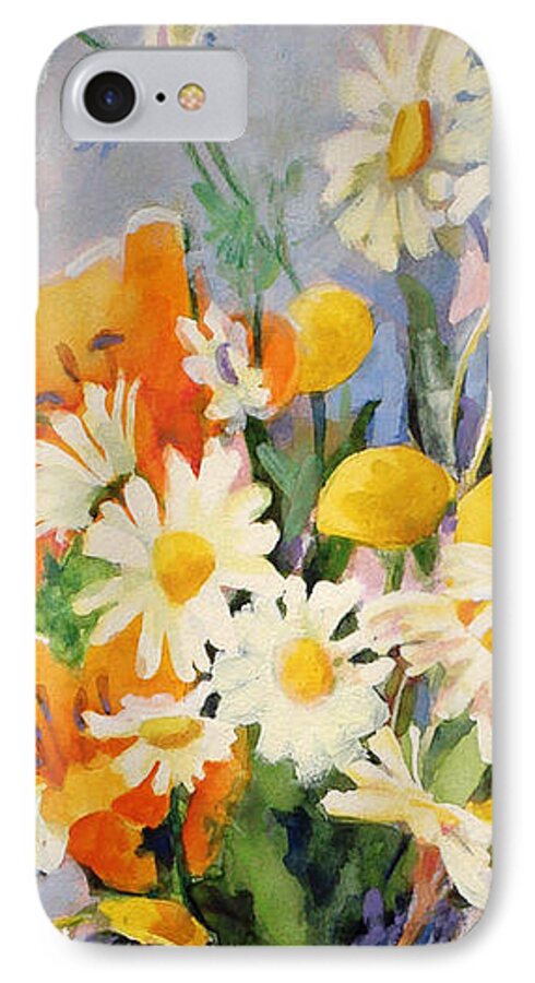Painting iPhone 7 Case featuring the painting July Summer Arrangement by Kathy Braud