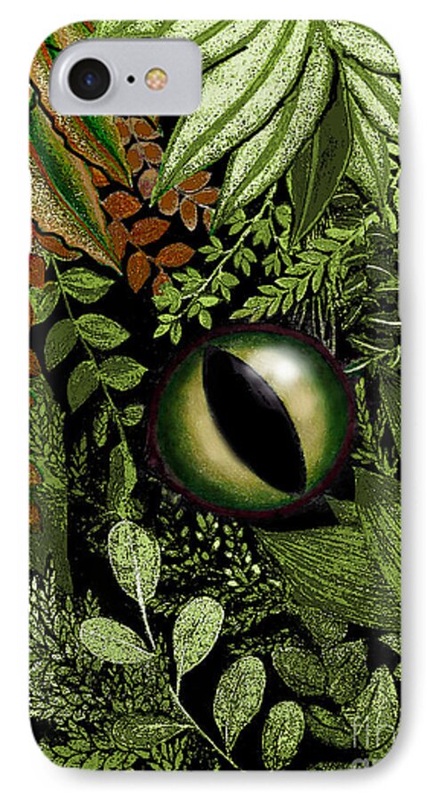 Nature iPhone 7 Case featuring the digital art Jungle Eye by Carol Jacobs