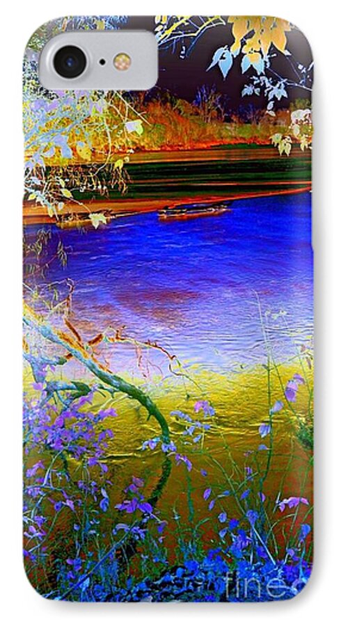 River iPhone 7 Case featuring the photograph Kansas River 2 by Karen Newell