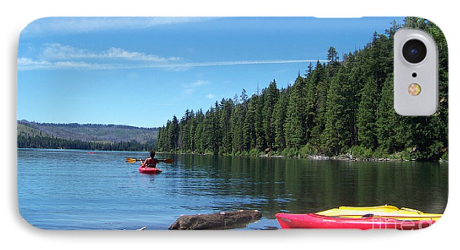 Suttle Lake iPhone 7 Case featuring the photograph Kayaking on Suttle Lake by Charles Robinson