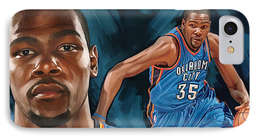 Kevin Durant iPhone 7 Case featuring the painting Kevin Durant Artwork by Sheraz A